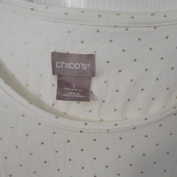 Long sleeve Chico's ivory color tee - Size 3 - Picture 2 of 3